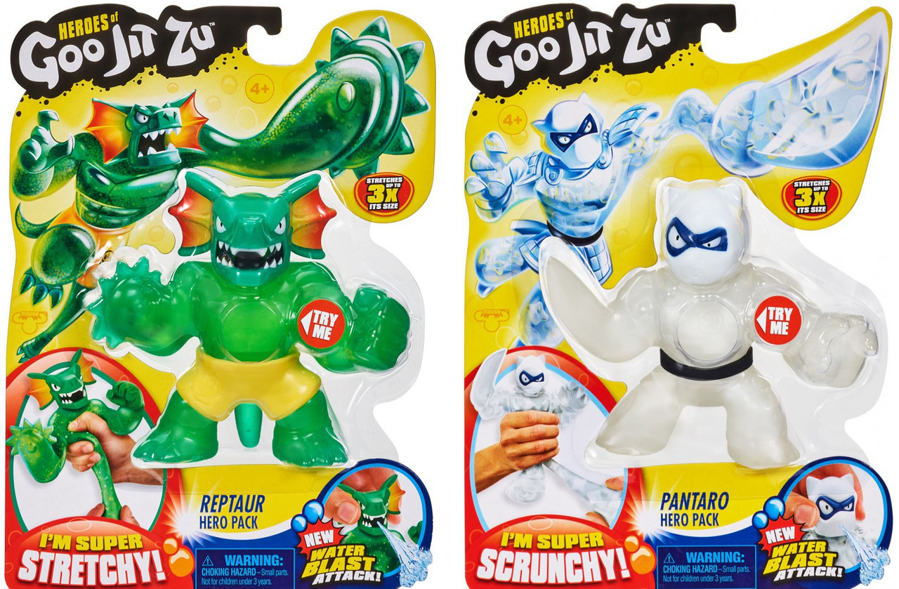 Heroes Of Goo Jit Zu Reptaur Pantaro Combo Of 2 Action Figures Water Blast Moose Toys Toywiz - zoids lion ice water roblox