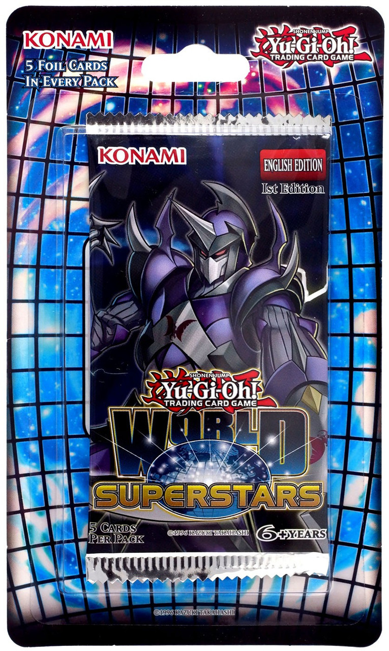 Yugioh Trading Card Game World Superstars Blister Pack 1 Booster Konami Toywiz - roblox yugioh gx world codes