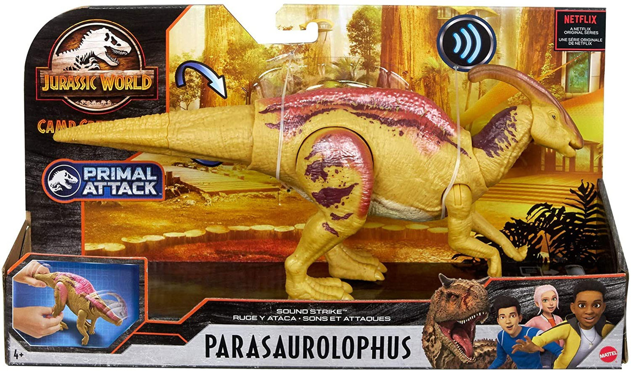 Jurassic World Camp Cretaceous Parasaurolophus Action Figure Sound Strike Mattel Toywiz