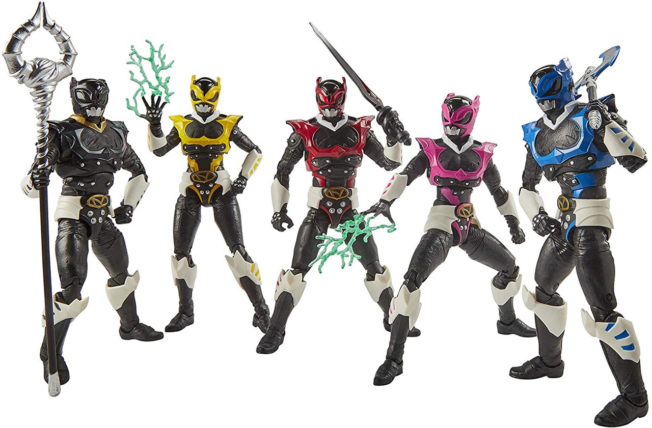 Power Rangers In Space Psycho Rangers Lightning Collection Black Yellow Red Pink Blue Rangers Exclusive Action Figure 5 Pack Hasbro Toywiz - roblox power rangers galactic force