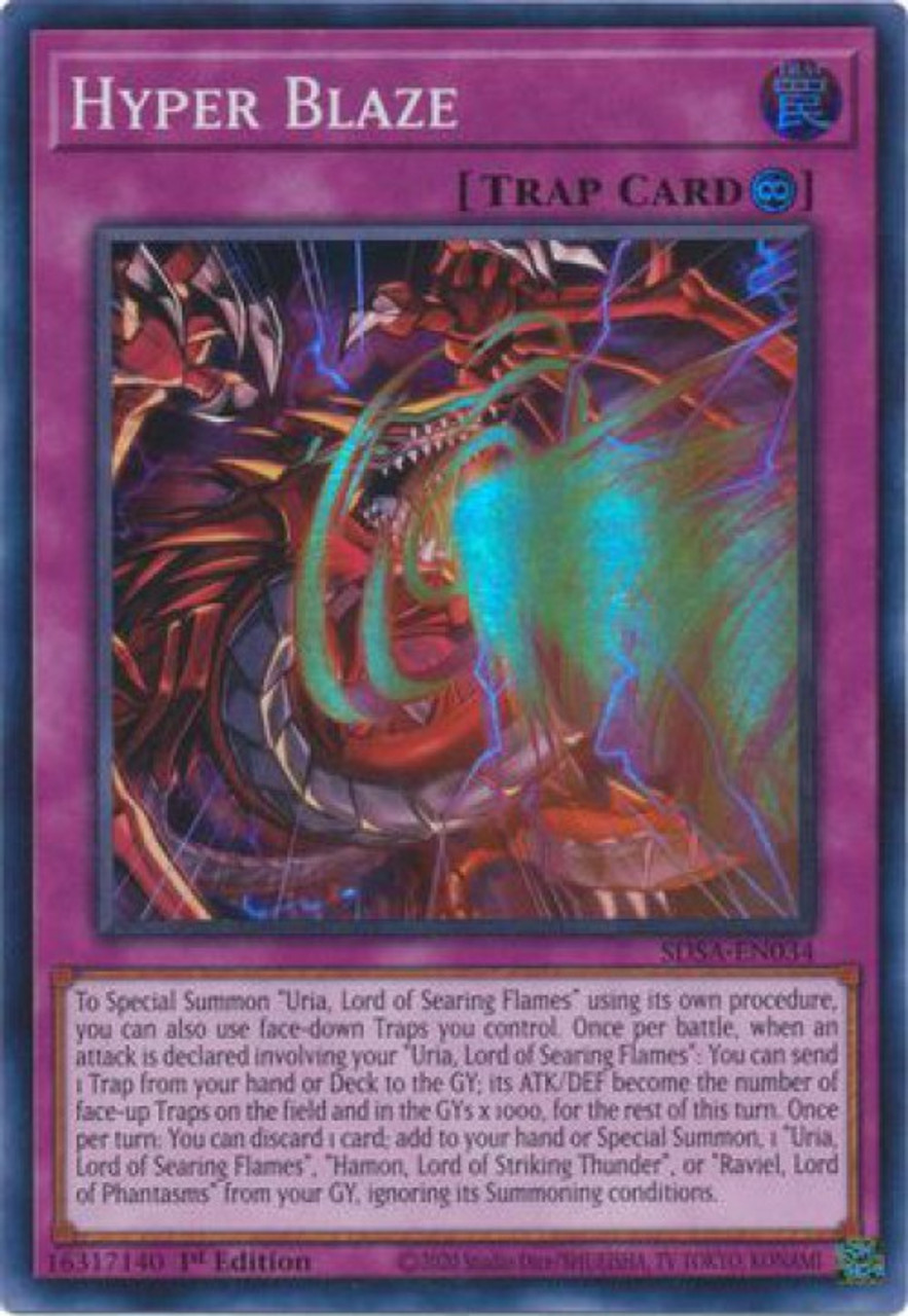 YuGiOh Sacred Beast Structure Deck Single Card Super Rare Hyper Blaze SDSAEN034 ToyWiz