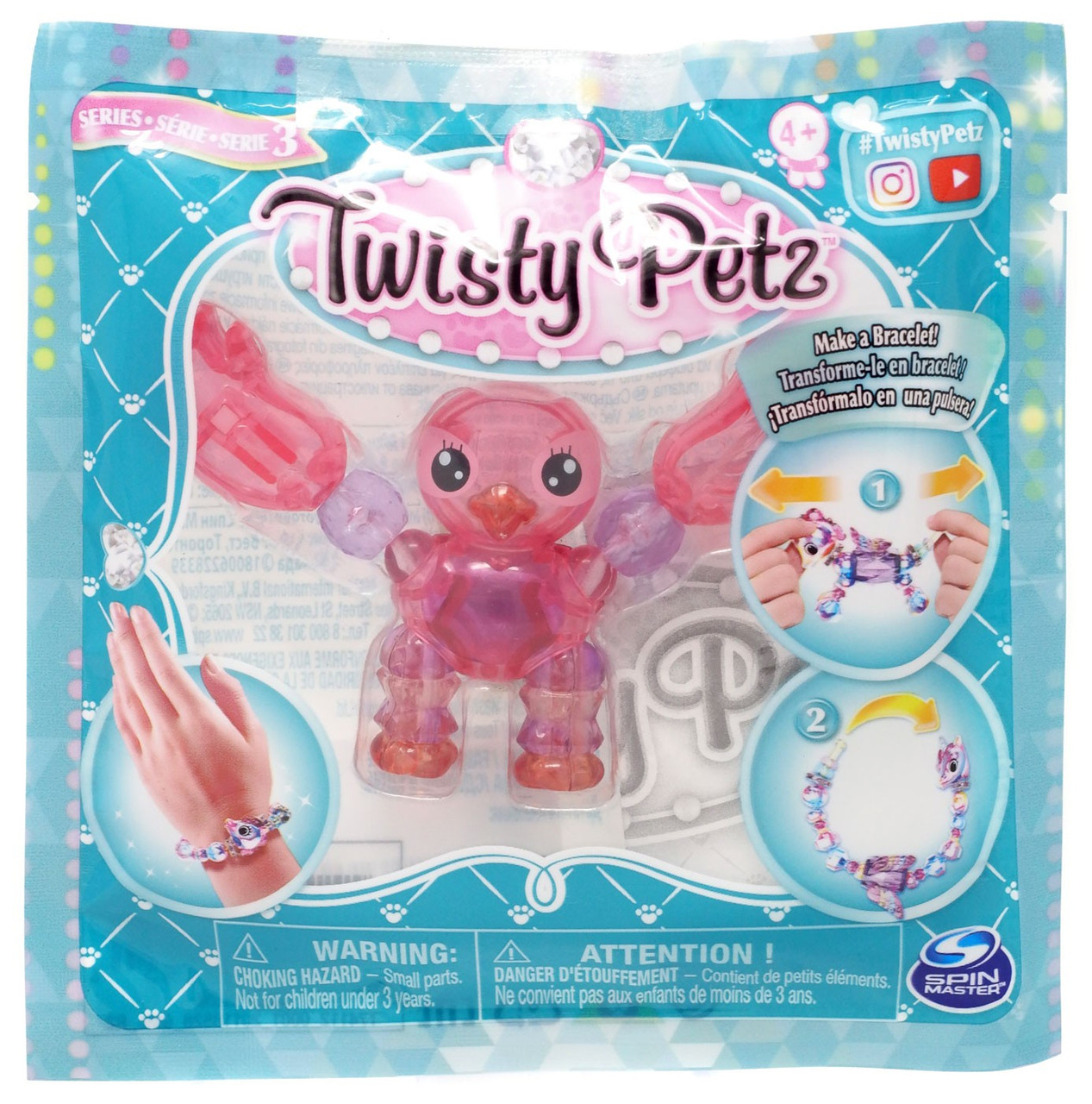 Twisty Petz Series 3 Glitzmo Parrot Bracelet Bagged Spin Master Toywiz - pastel pink fashionable imp tail roblox