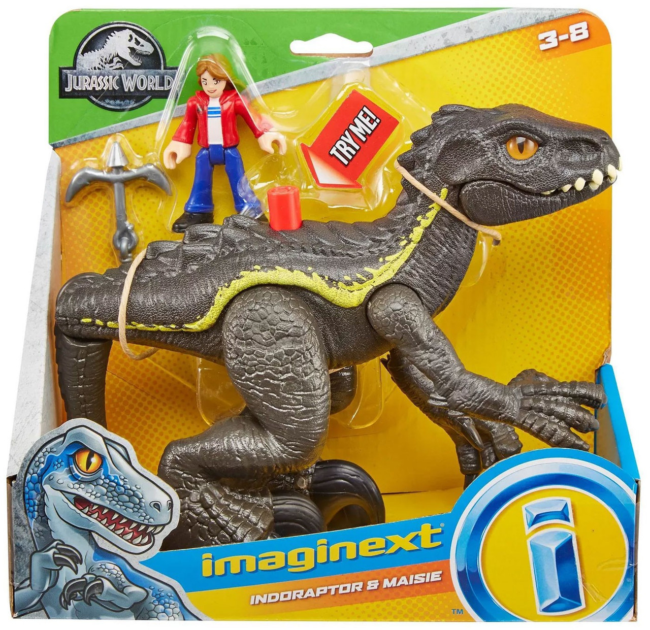 Fisher Price Jurassic World Imaginext Indoraptor Maisie Figure Set
