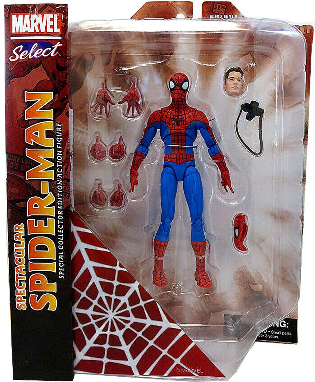 Marvel Marvel Select Spectacular Spider-Man 7 Action Figure 7-inch ... - Aug202103  52228.1595603310