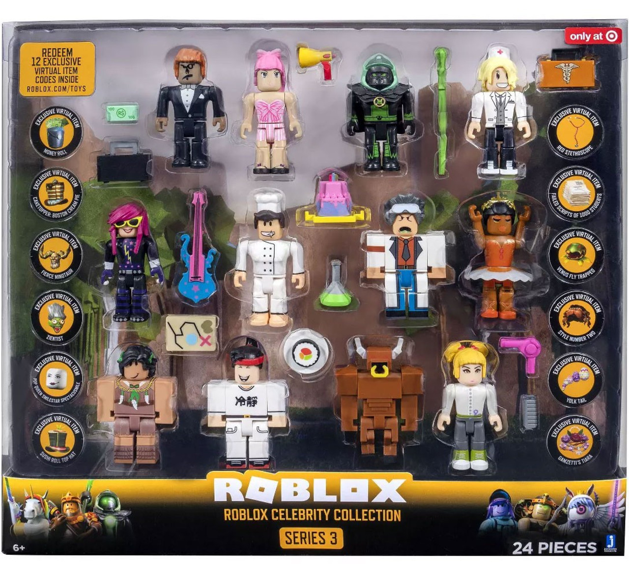 Roblox Series 3 Celebrity Collection Exclusive 3 Action Figure 12 Pack Jazwares Toywiz - roblox jailbreak museum heist deluxe playset 33 pieces new