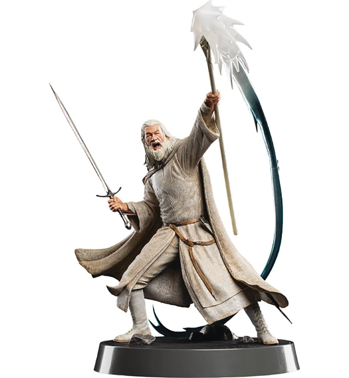 Lord Of The Rings Figures Of Fandom Gandalf The White 9 Vinyl Statue Weta Workshop Toywiz - the black and white lords uniform shirt roblox