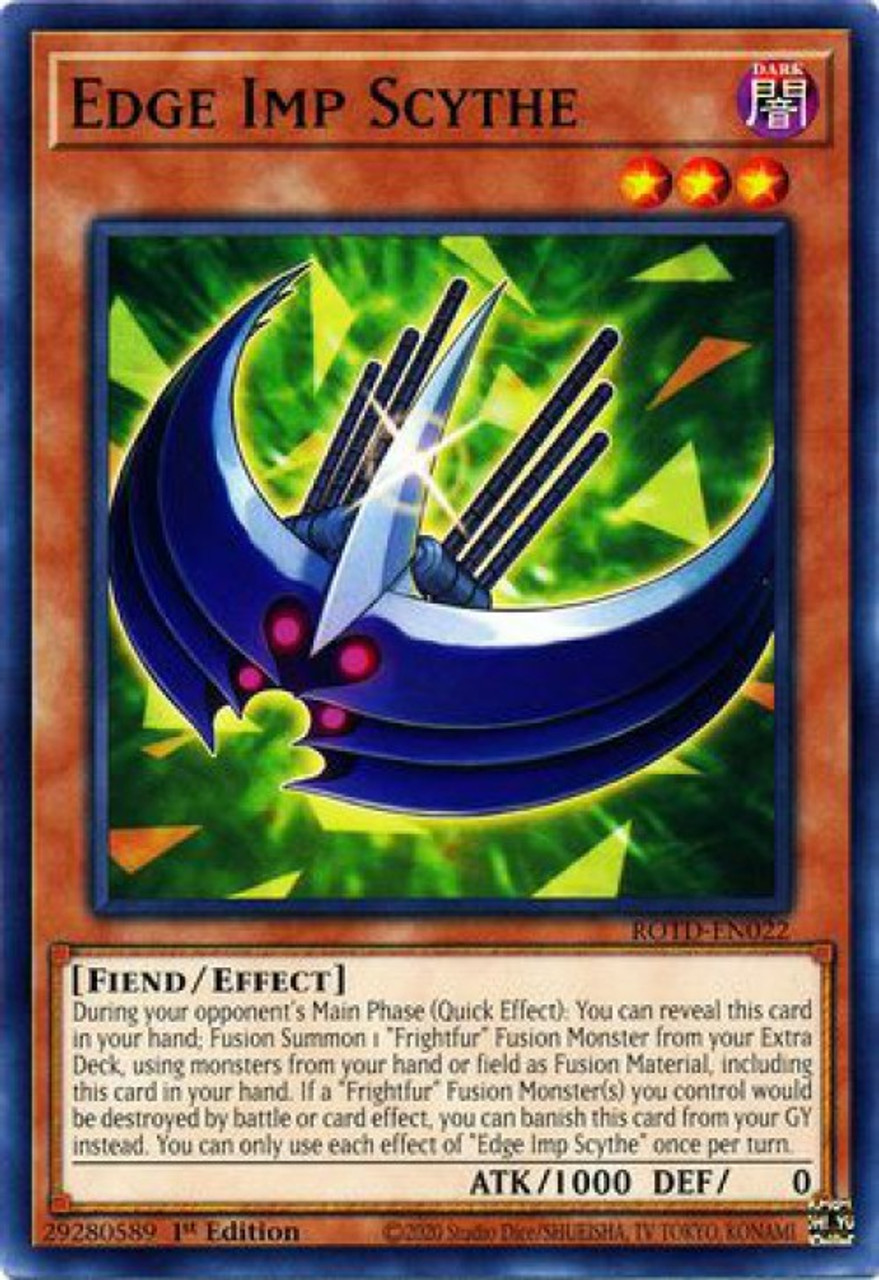 Yugioh Rise Of The Duelist Single Card Common Edge Imp Scythe Rotd En022 Toywiz - scythe roblox back accessories