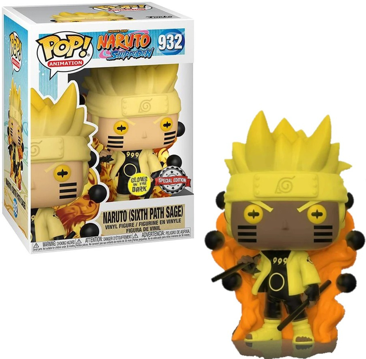 Funko Naruto Pop Animation Six Path Sage Exclusive Vinyl Figure 932 Glow In The Dark Toywiz - roblox madara six paths