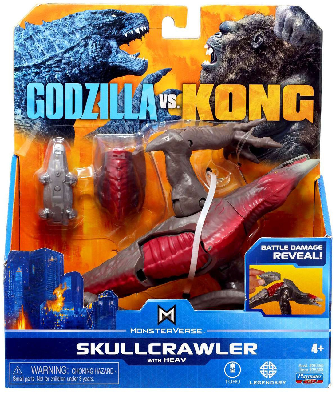 Godzilla Vs Kong Monsterverse Skullcrawler 11 Action Figure With Heav Playmates Toywiz