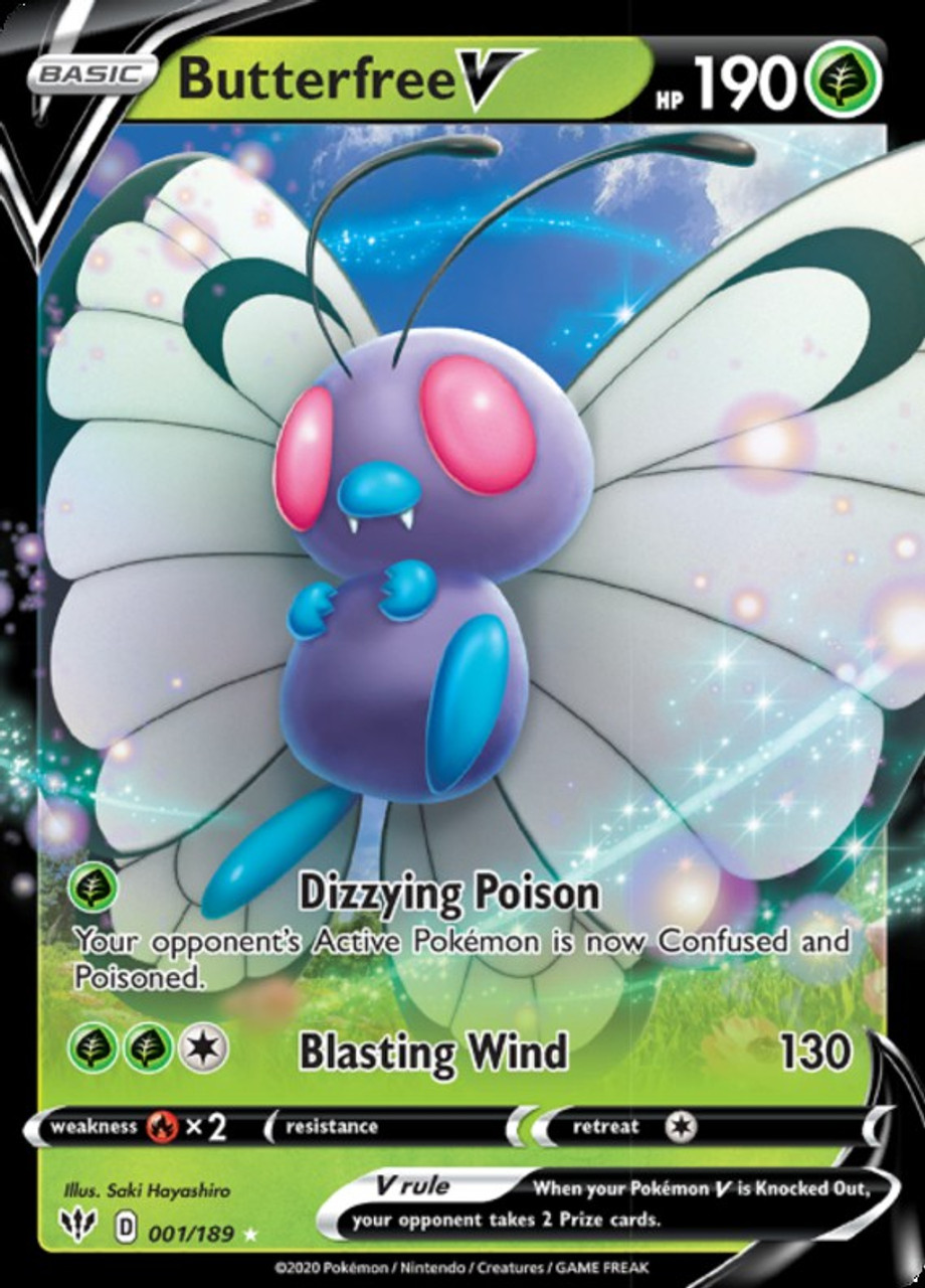 Pokemon Darkness Ablaze Single Card Ultra Rare Butterfree V 1 Toywiz - pokemon roblox god 1