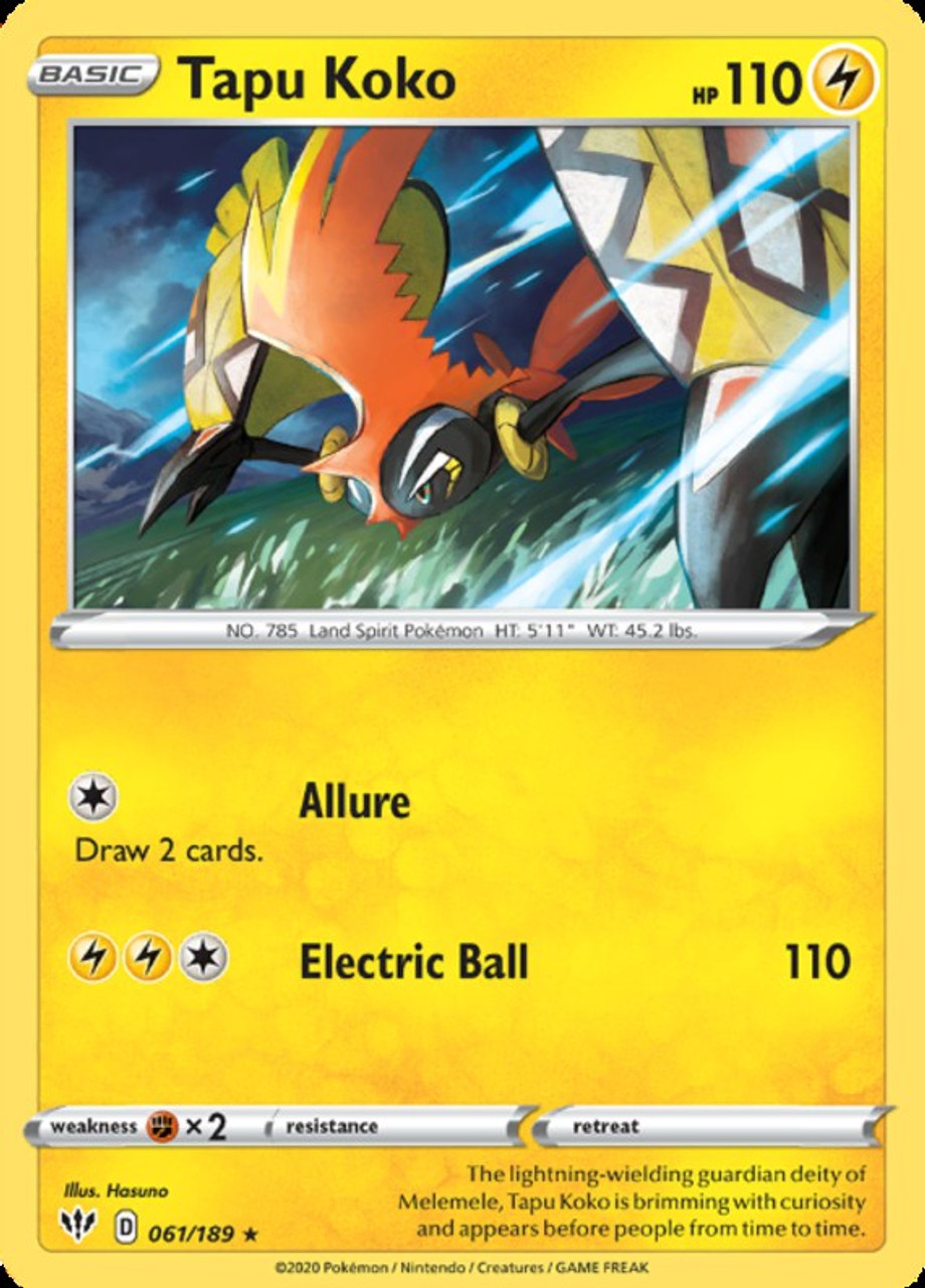 Pokemon Darkness Ablaze Single Card Rare Holo Tapu Koko 61 Toywiz - 110 best roblox myths images flamingo flamingo art how to draw