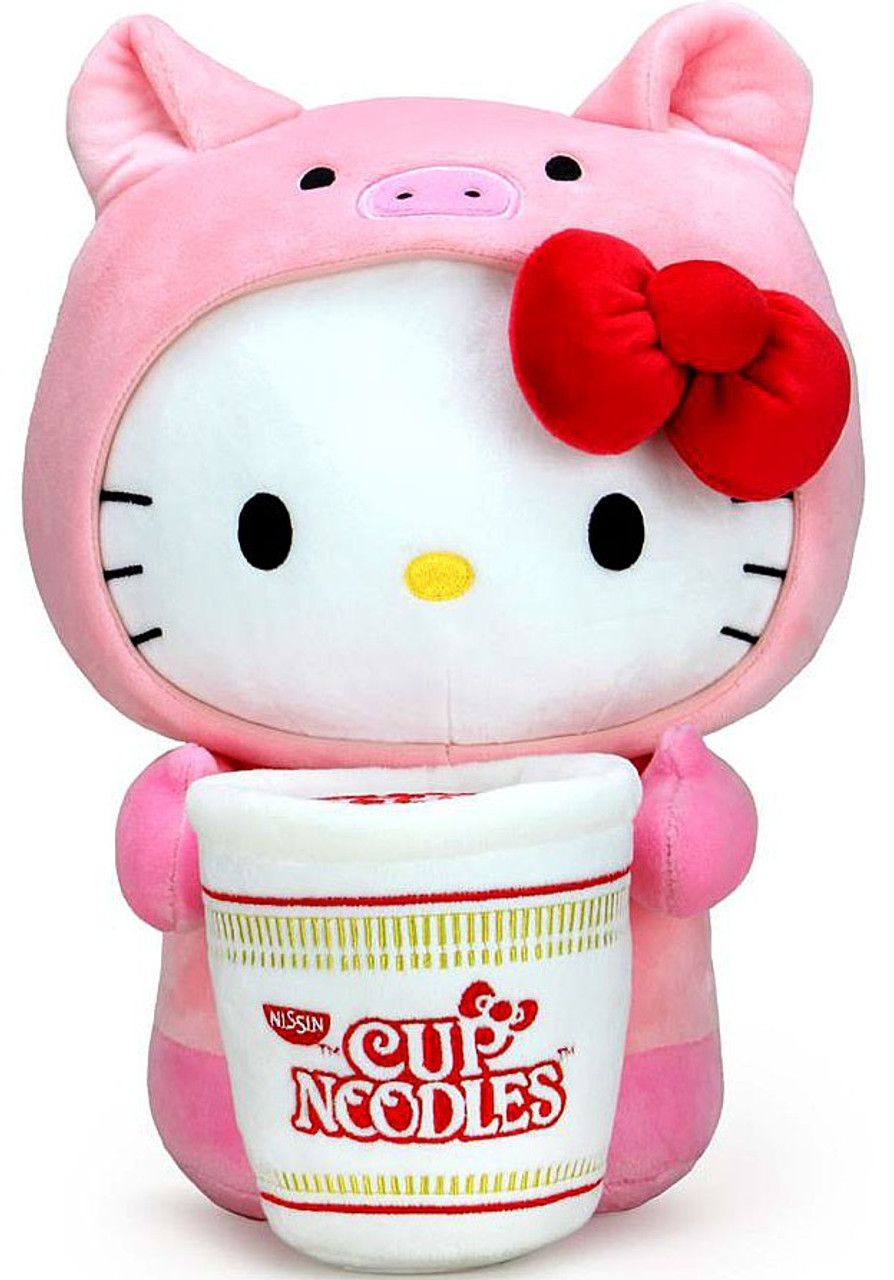 Hello Kitty Nissin Cup Noodles Piggy Costume Interactive Plush Pork Cup Noodles Kidrobot Toywiz - pork soda roblox