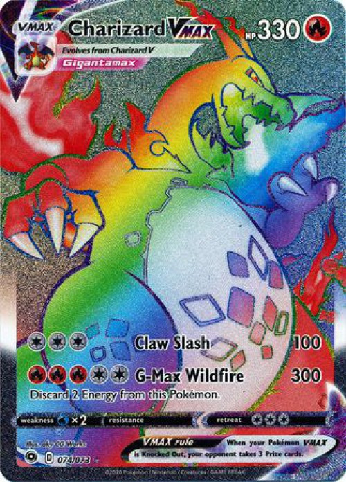 Pokemon Champions Path Single Card Secret Rare Charizard VMAX 74