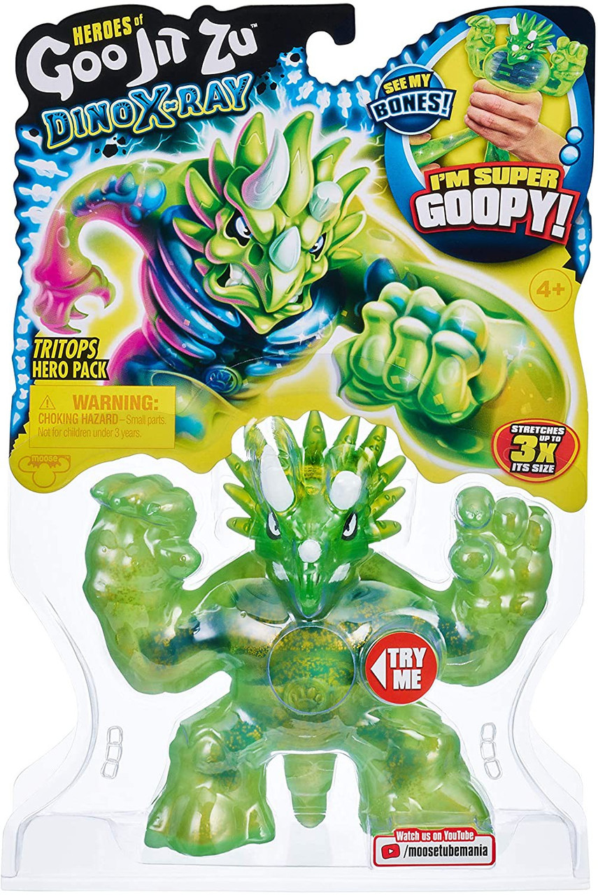 Heroes of Goo Jit Zu Dino XRay Series 4 Tritops the Triceratops Action