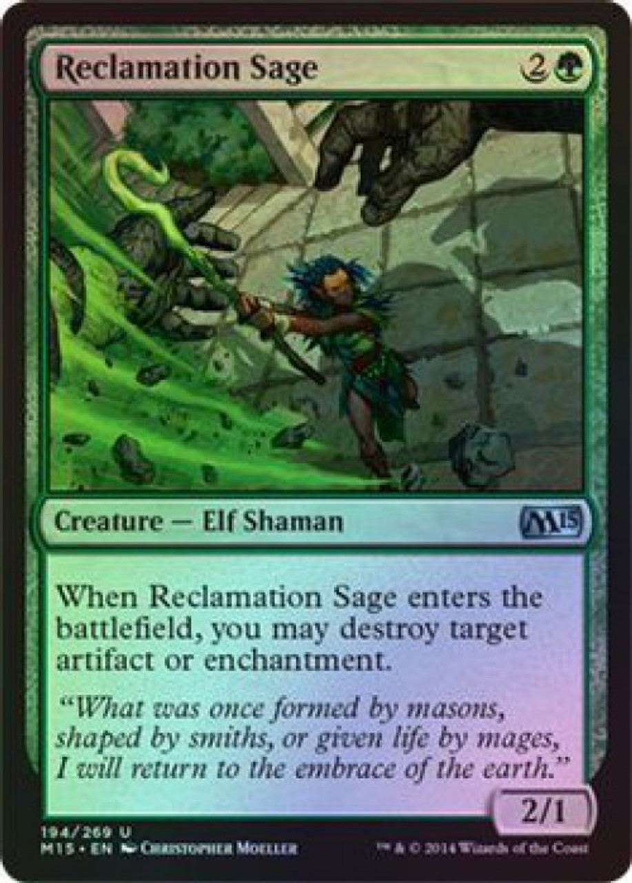 Magic The Gathering 2015 Core Set Single Card Uncommon Reclamation Sage 194 Japanese Foil Toywiz - m15 value list roblox