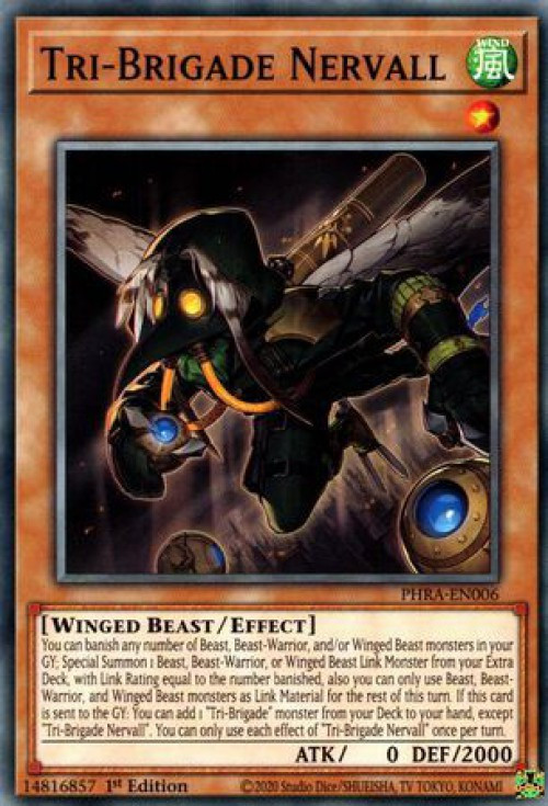 YuGiOh Phantom Rage Single Card Common Tri-Brigade Nervall PHRA-EN006 ...