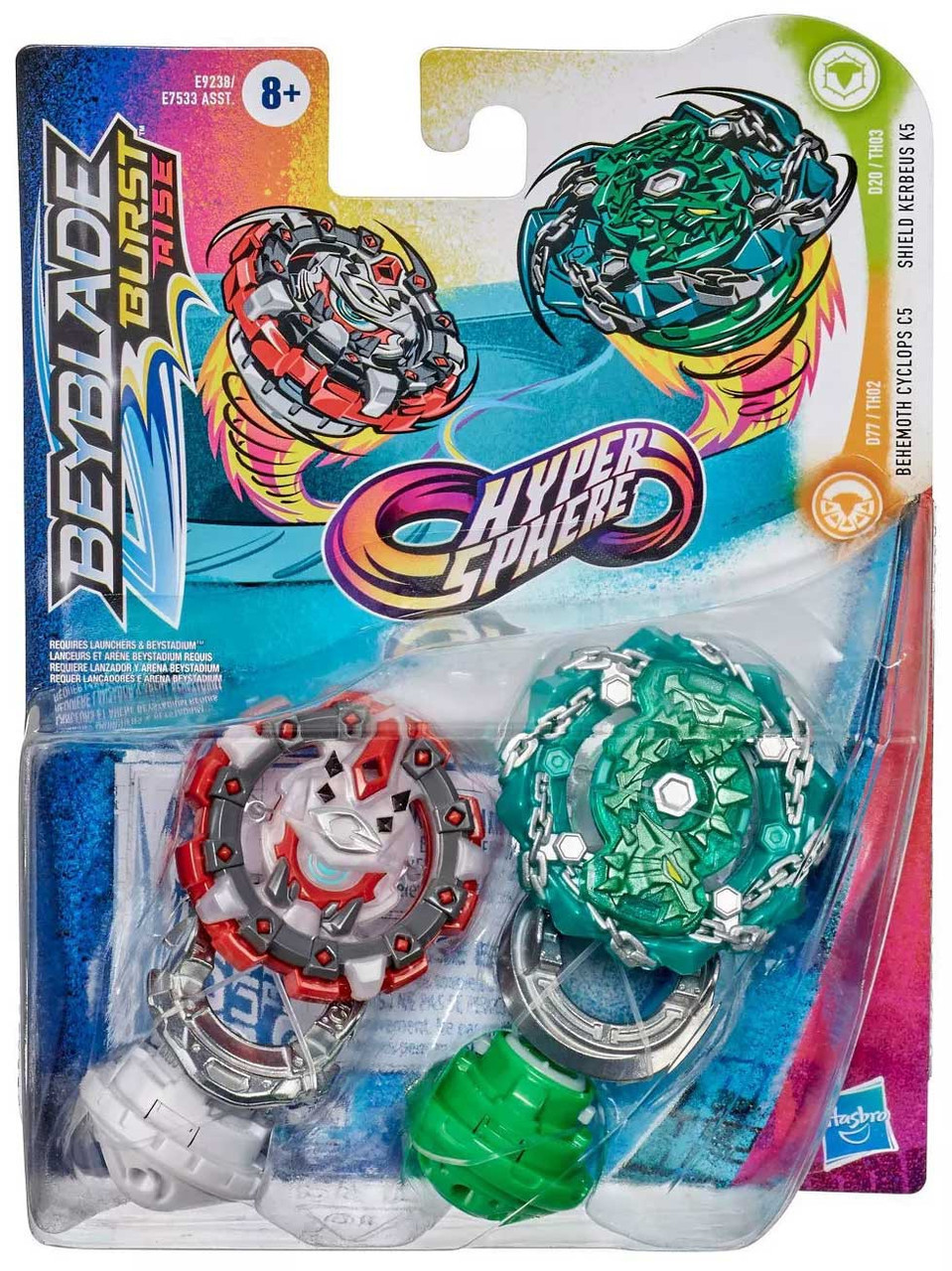 Beyblade Burst Rise Hypersphere Shield Kerbeus K5 Behemoth Cyclops C5 Dual Pack Hasbro Toys Toywiz Discovers new tops and sets, which helps you to customize your battle strategy and tactics. beyblade burst rise hypersphere shield