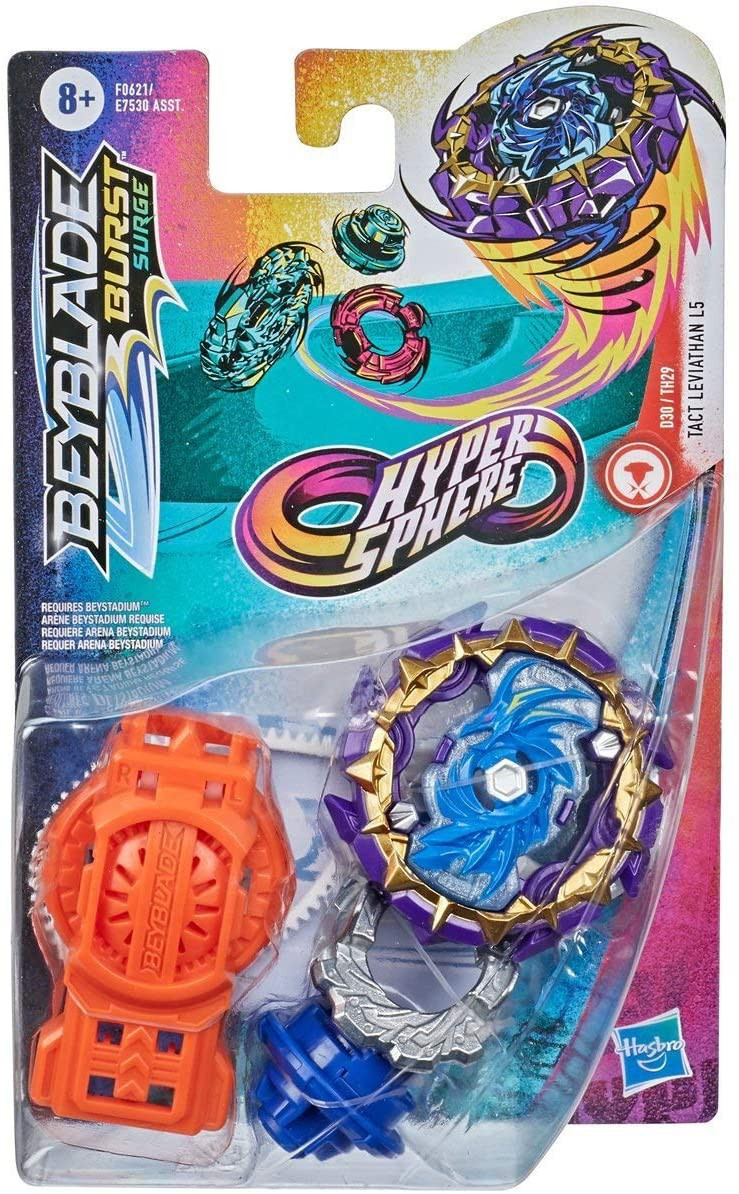 Beyblade Burst Rise Hypersphere Tact Leviathan L5 Starter Pack Hasbro Toys Toywiz Your opponents top can burst into this beyblade burst single top pack includes 1 beyblade burst top [consisting of 1 spryzen manufactured under license from tomy company, ltd. beyblade