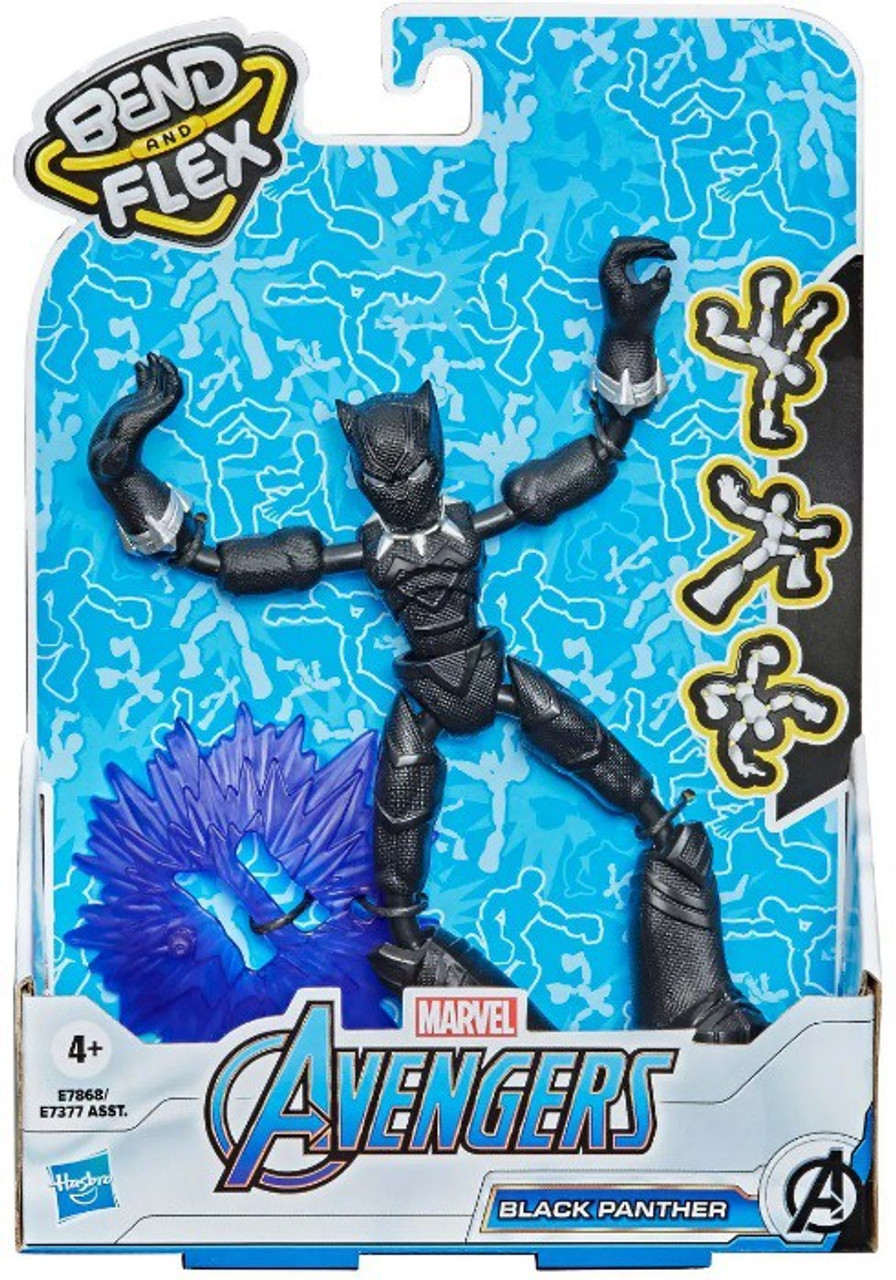 Marvel Avengers Bend Flex Black Panther 6 Action Figure 2021 Hasbro Toys Toywiz - how to get black panther mask in roblox 2021