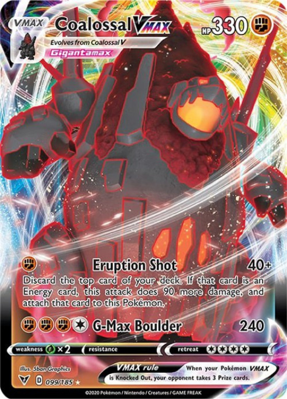 Pokemon Vivid Voltage Single Card Ultra Rare Holo Coalossal Vmax 99 Toywiz