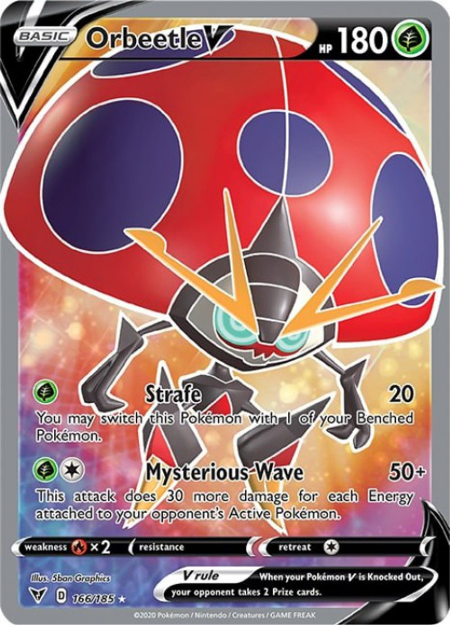 Pokemon Sword Shield Vivid Voltage Single Card Ultra Rare Orbeetle V 166 Toywiz