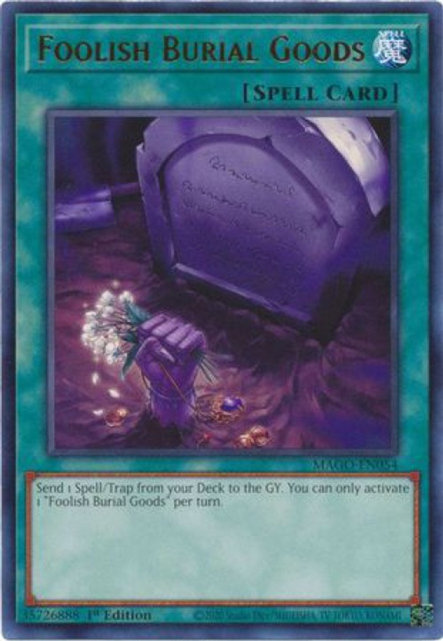YuGiOh Maximum Gold Single Card Rare Foolish Burial Goods MAGO EN054 yugioh-maximum-gold-single-card-rare-foolish-burial-goods-mago-en054