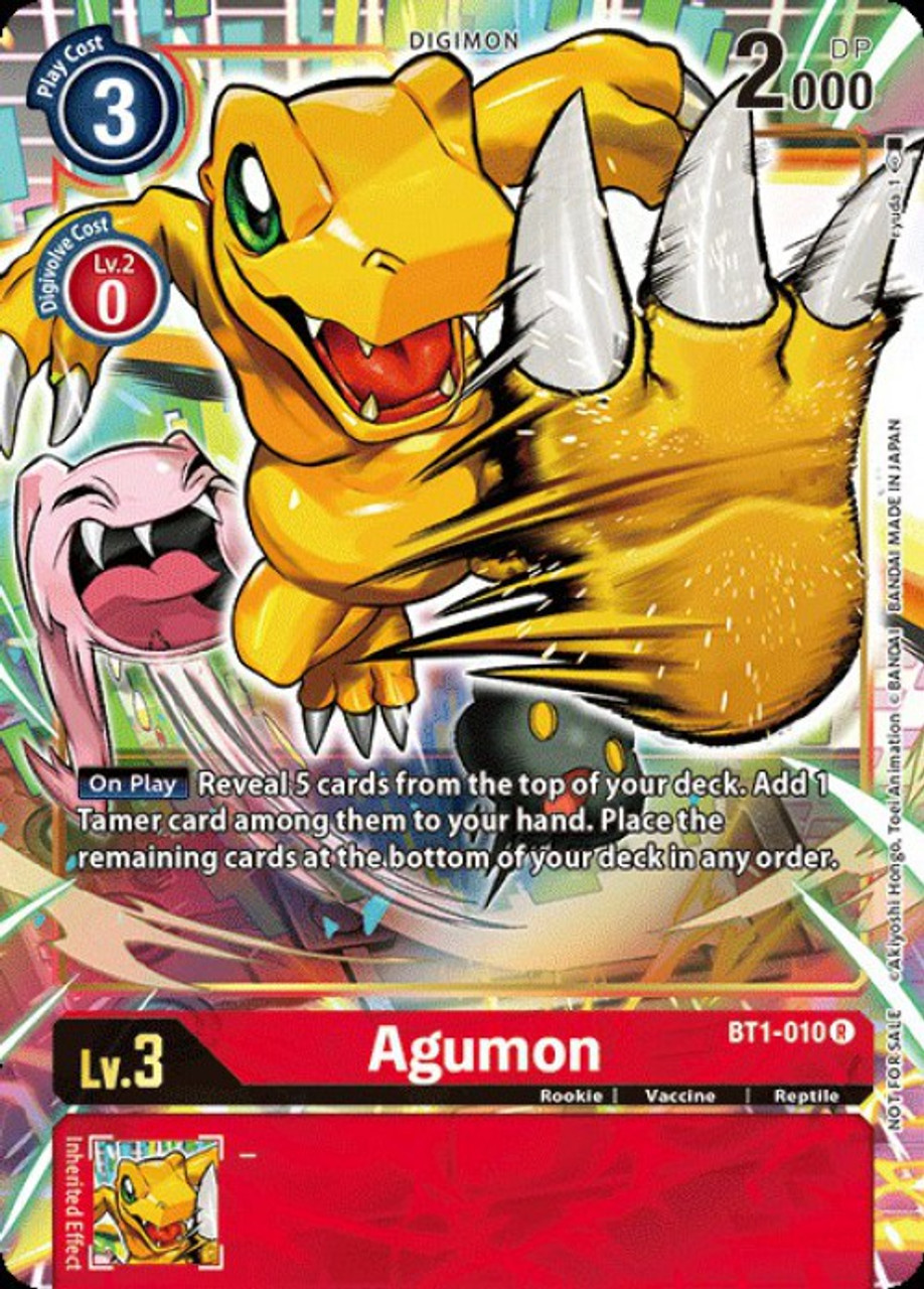 Digimon Trading Card Game 2020 V.1 Single Card Rare Agumon BT1010