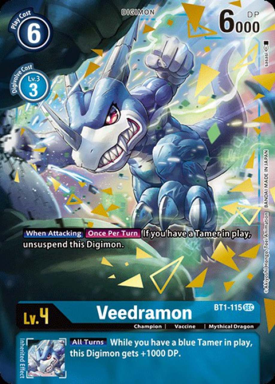 Digimon Trading Card Game 2020 V.1 Single Card Secret Rare Veedramon
