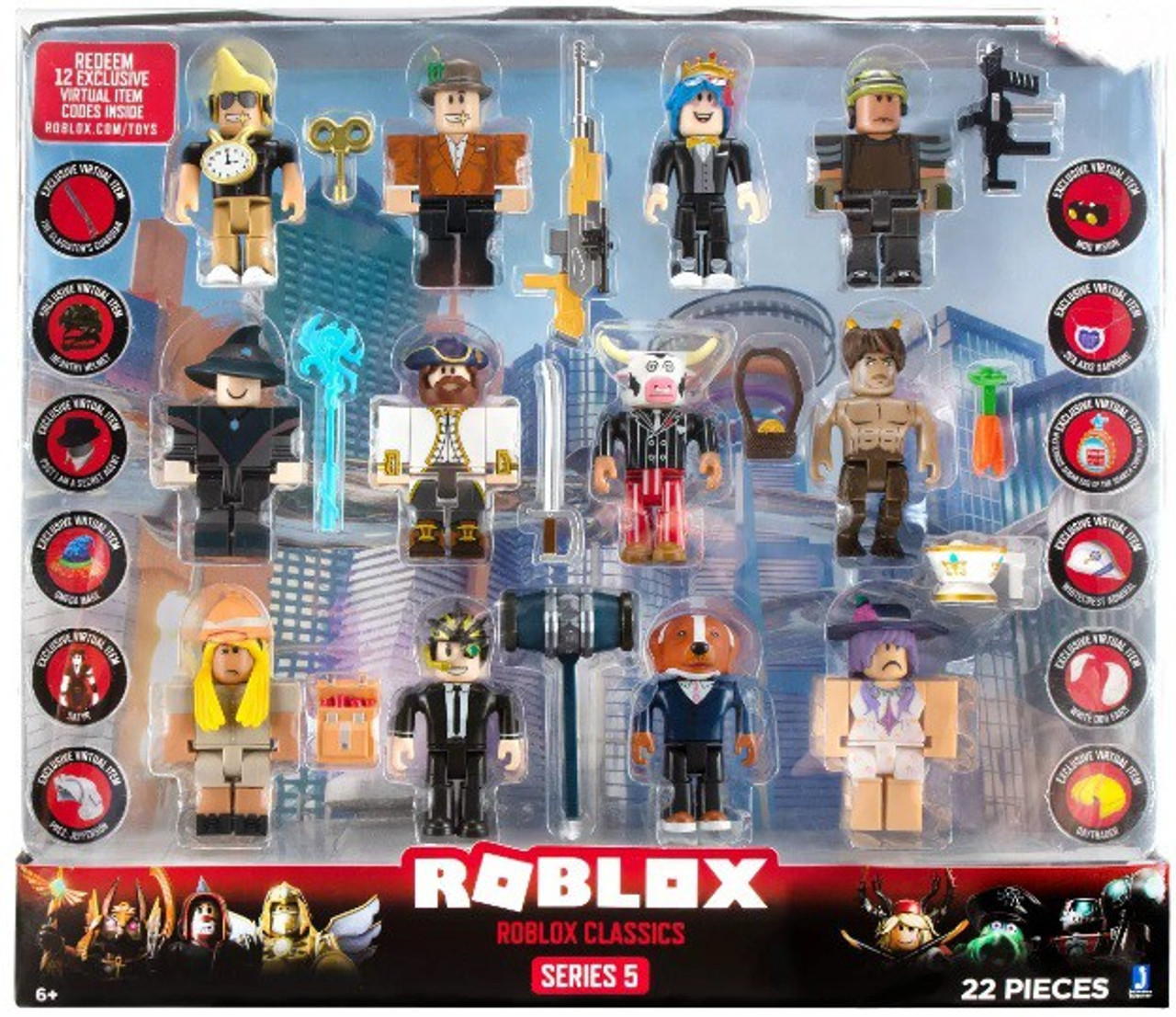 Roblox Series 5 Roblox Classics Exclusive 3 Action Figure 12 Pack Jazwares Toywiz - roblox golden deluxe sword pack