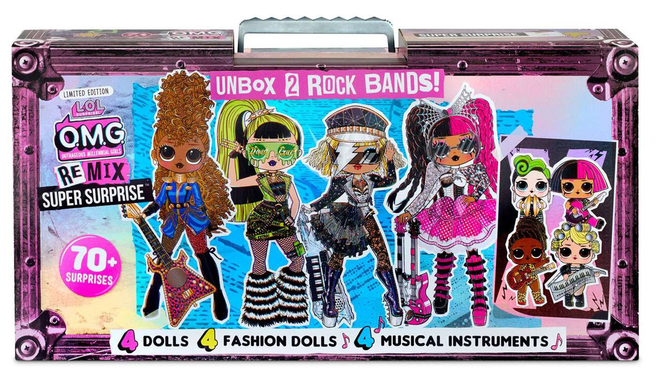 LOL Surprise OMG ReMix Super Surprise Fashion Doll 4-Pack 2020