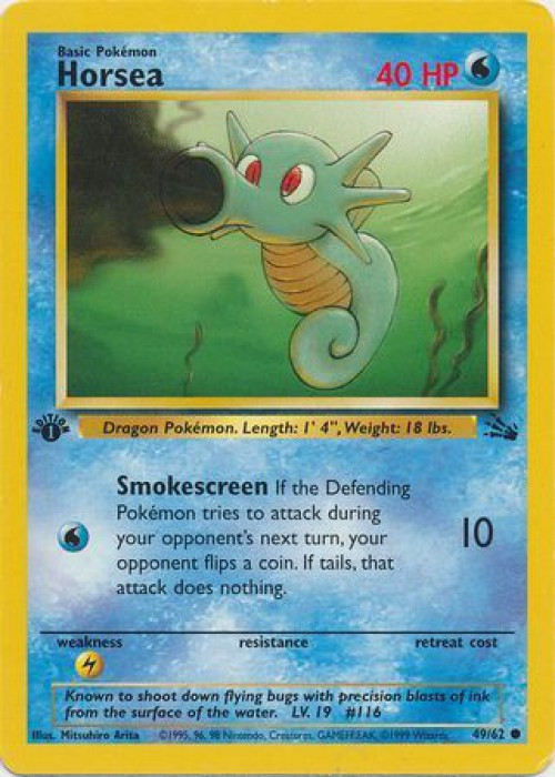 1st edition fossil pokemon cards Booster Pack Placeholder Image Provided 1st Edition Fossil (62/62) Complete
