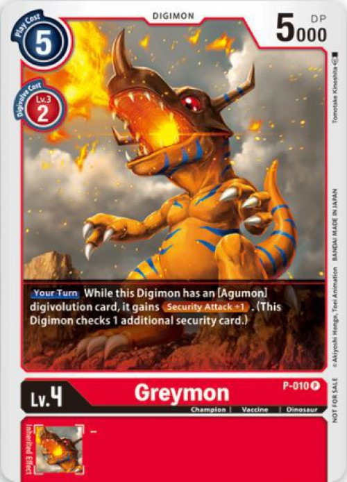 Digimon Trading Card Game Promo Cards Single Card Promo Greymon P010