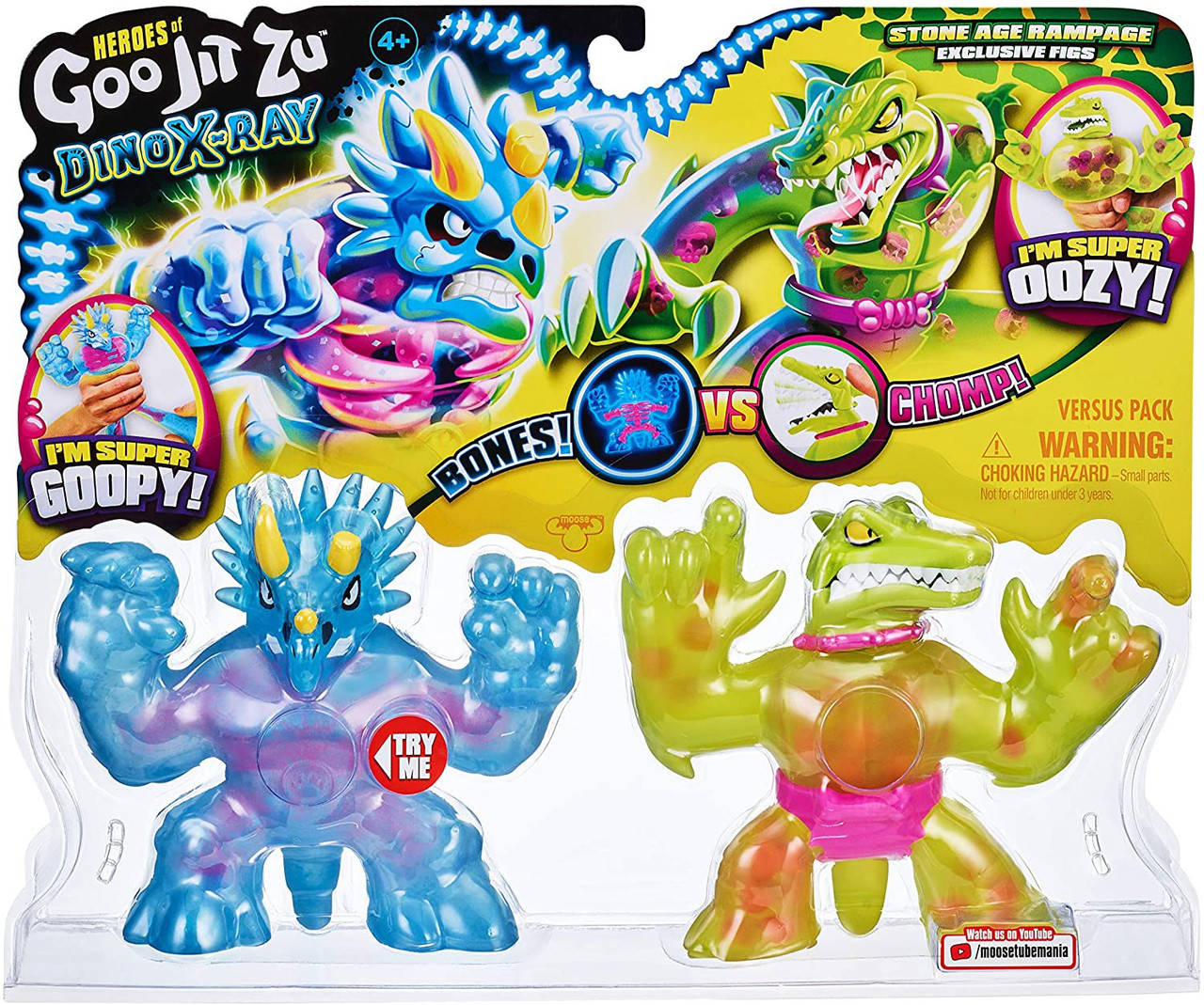 Heroes of Goo Jit Zu Dino X-Ray Series 4 Tritops vs. Shredz Action