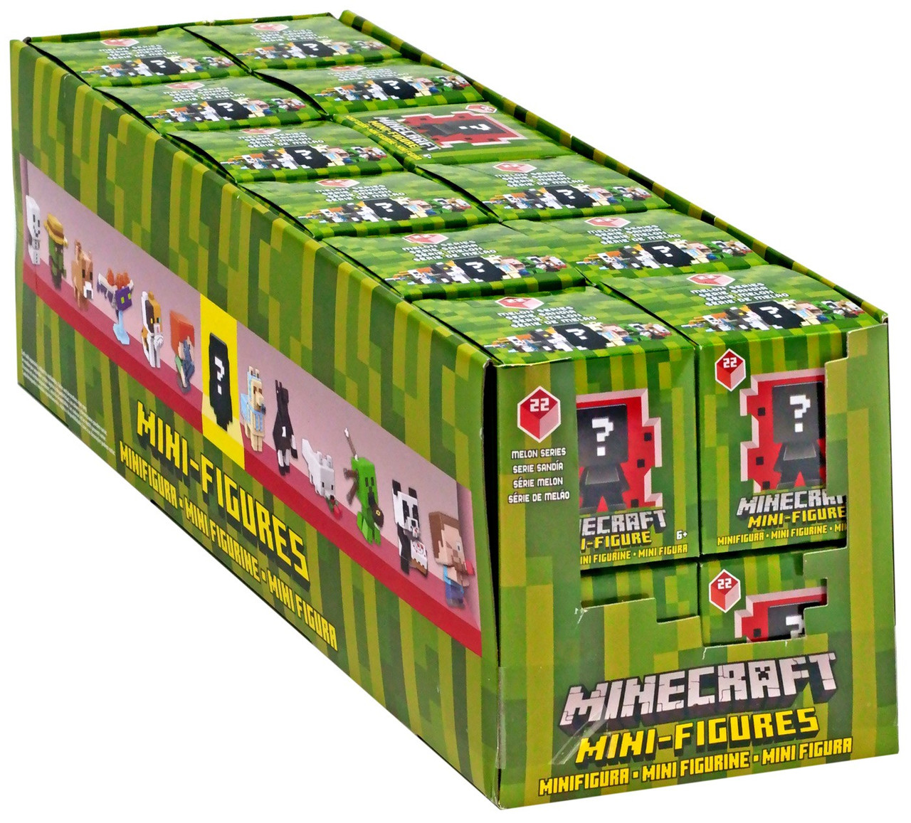 Minecraft Melon Series 22 Mystery Box 24 Packs Mattel Toys Toywiz - melon head roblox