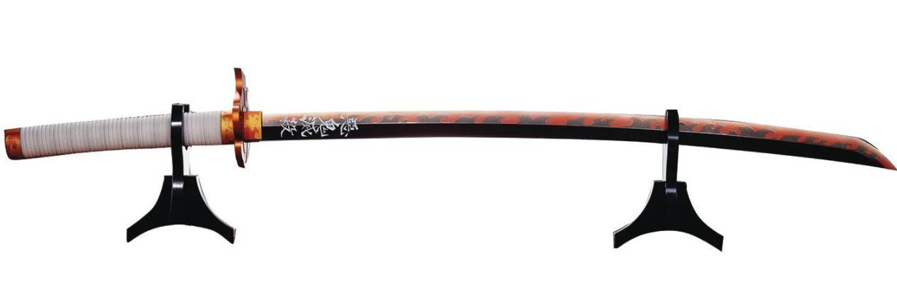 Demon Slayer Kimetsu No Yaiba Proplica Nichirin Sword 37 4 Prop Replica Kyojuro Rengoku Bandai Japan Toywiz
