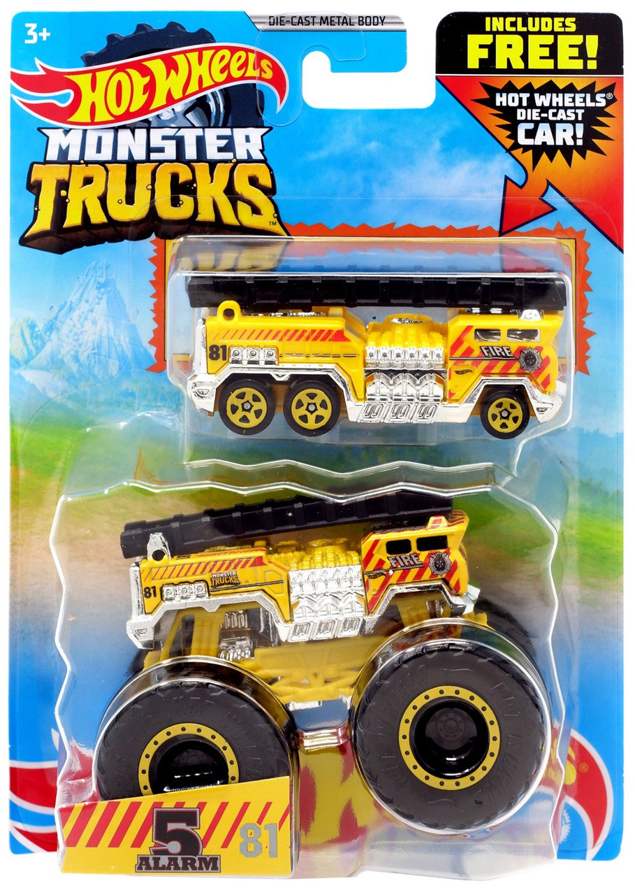 Hot Wheels Monster Trucks 5 Alarm 164 Diecast Car DieCast Car Mattel Toys ToyWiz
