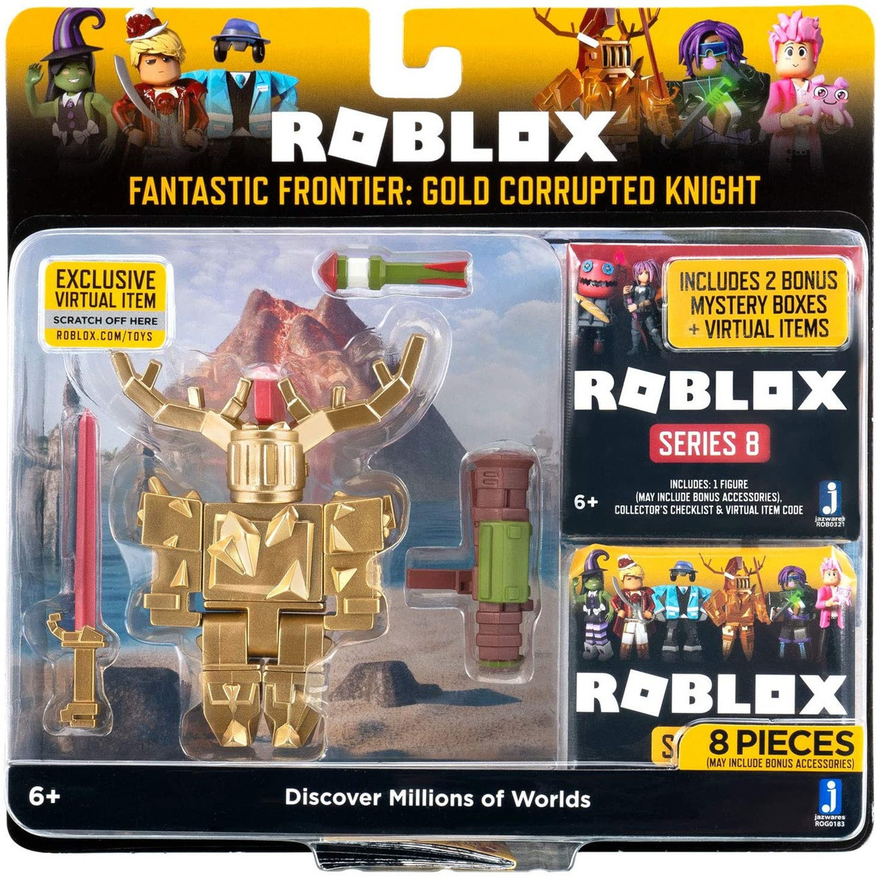 Roblox Fantastic Frontier Gold Corrupted Knight 3 Action Figure 2 Bonus Mystery Packs Jazwares Toywiz - roblox fantastic frontier all monsters