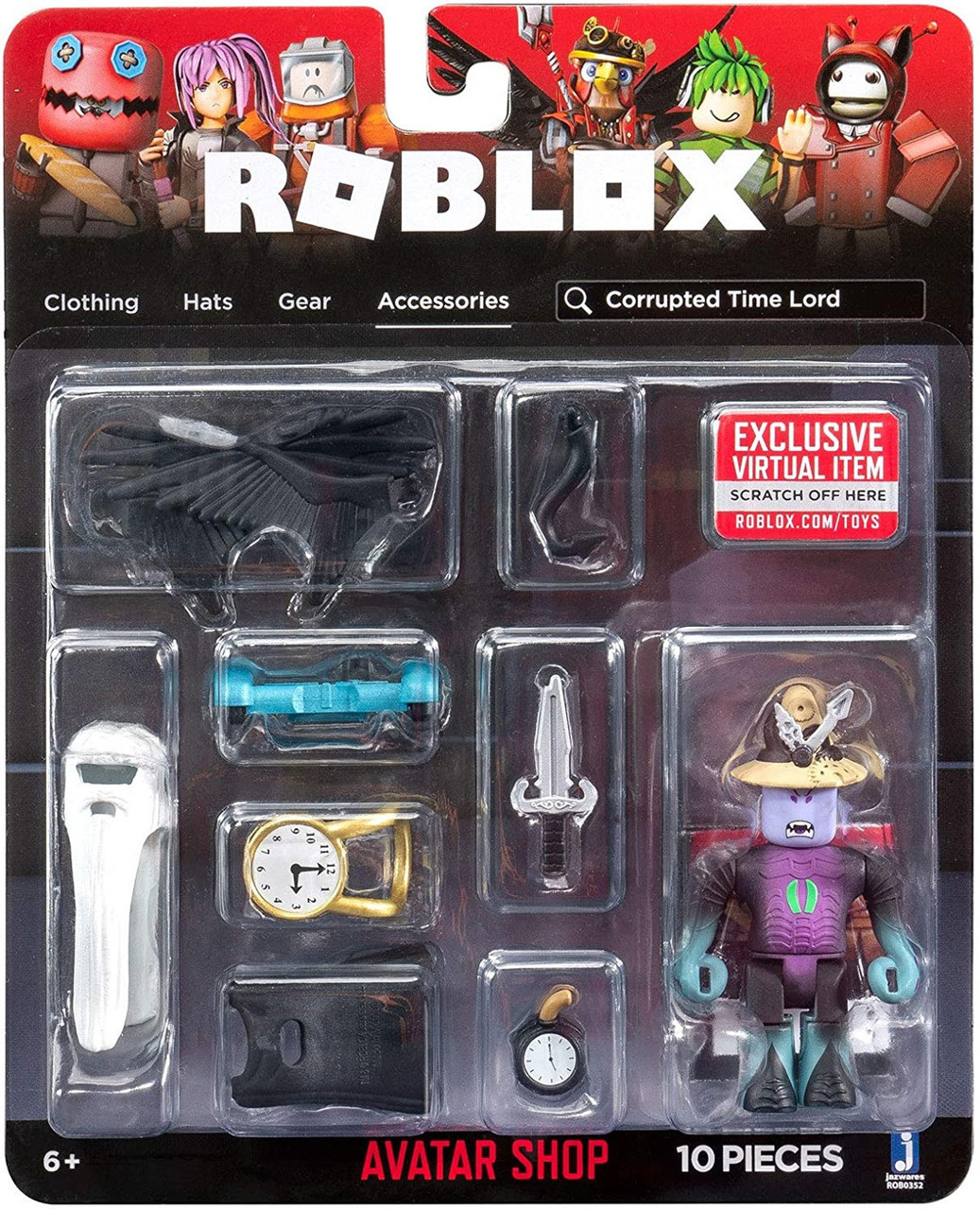 Roblox Avatar Shop Corrupted Time Lord 3 Action Figure Jazwares Toywiz - corrupted t shirt roblox
