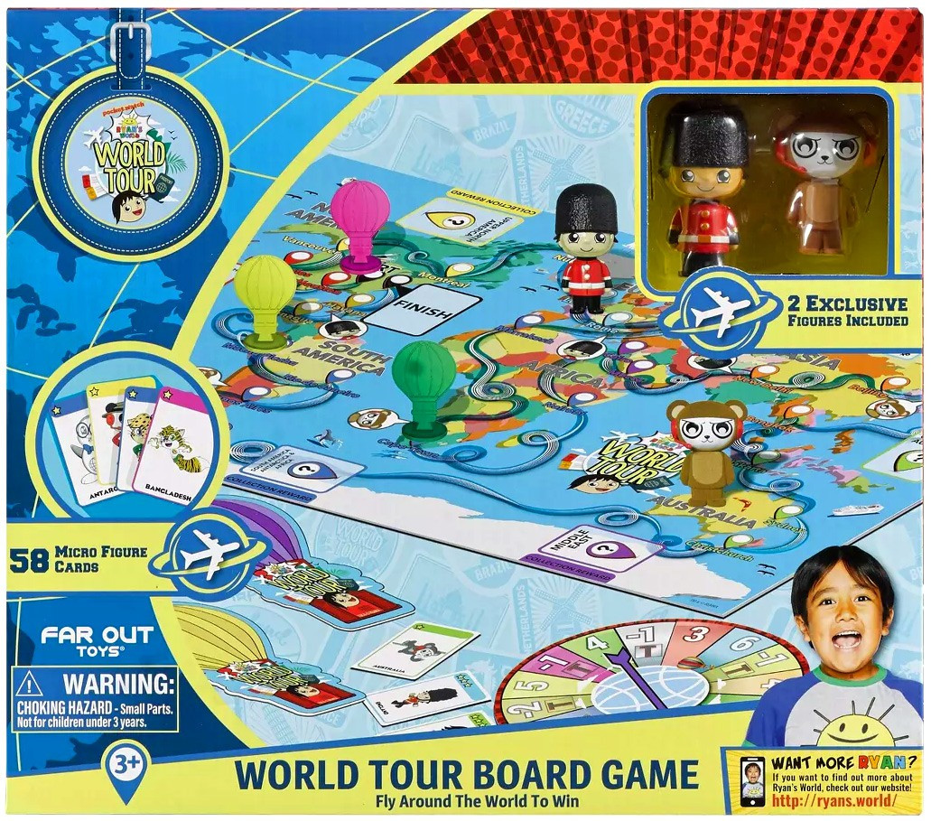Ryans World World Tour World Tour Board Game 2 Exclusive ...