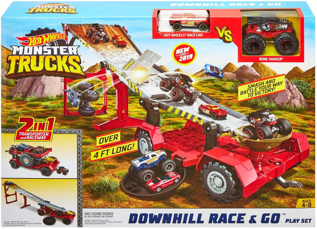 Hot Wheels Monster Trucks 15台セット Hot Wheels Monster Trucks Downhill Race Go 164 Playset Mattel Toys