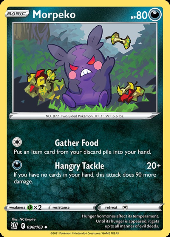 double sided pokemon card Morpeko (036/072) [Sword & Shield: Shining Fates] card ready Pokemon Trading Card Game Sword