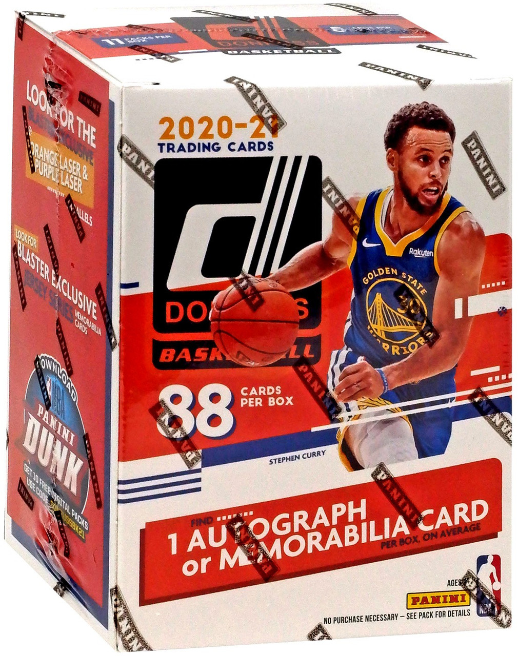 NBA Donruss 2020-21 Basketball Trading Card BLASTER Box 11 Packs, 1