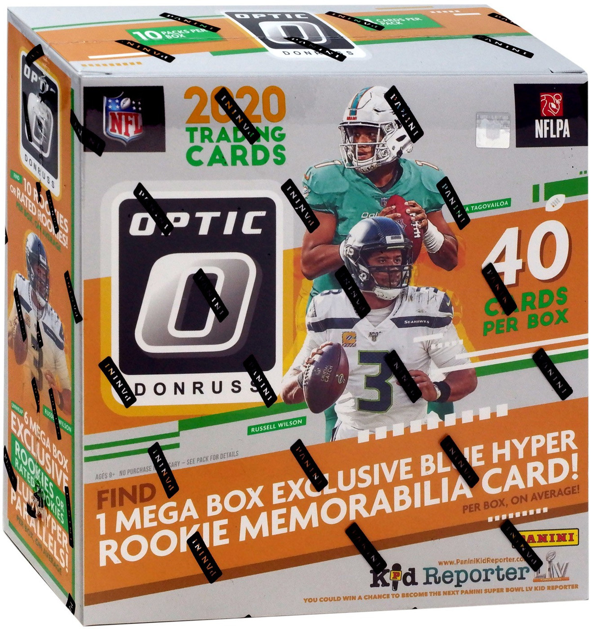 NFL Panini 2020 Donruss Optic Football Trading Card MEGA Box 40 Cards