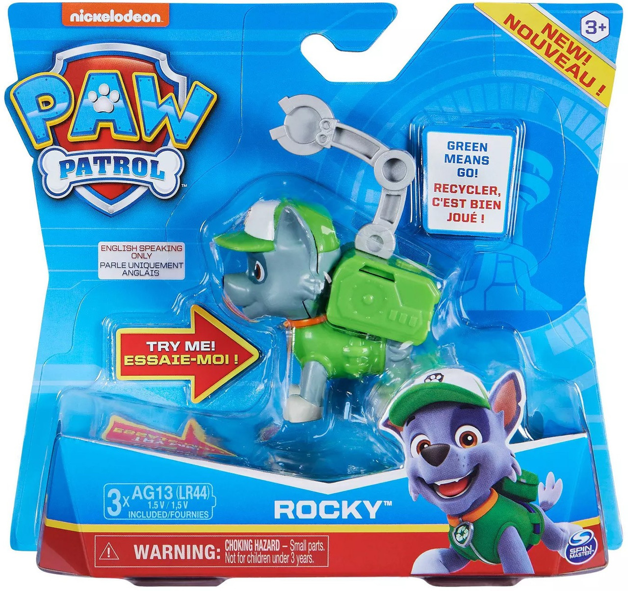 Paw Patrol Rocky Figure With Sound Spin Master Toywiz - roblox wolves life 3 paw coins