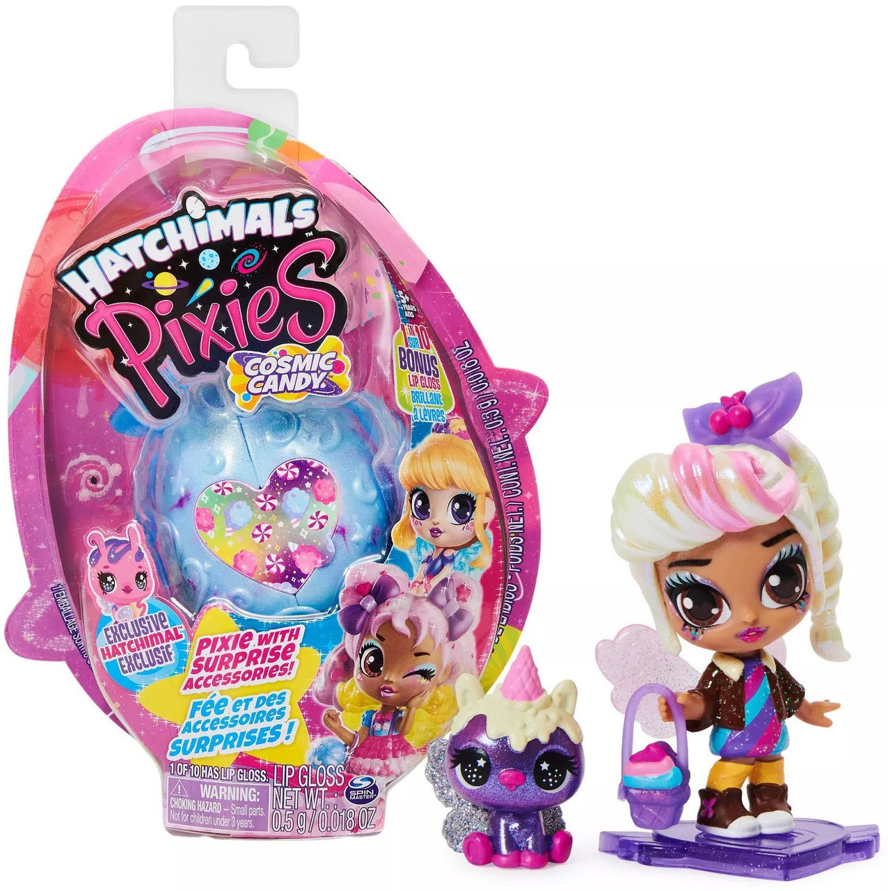 Hatchimals Pixies Cosmic Candy Mystery Pack RANDOM Figure Spin