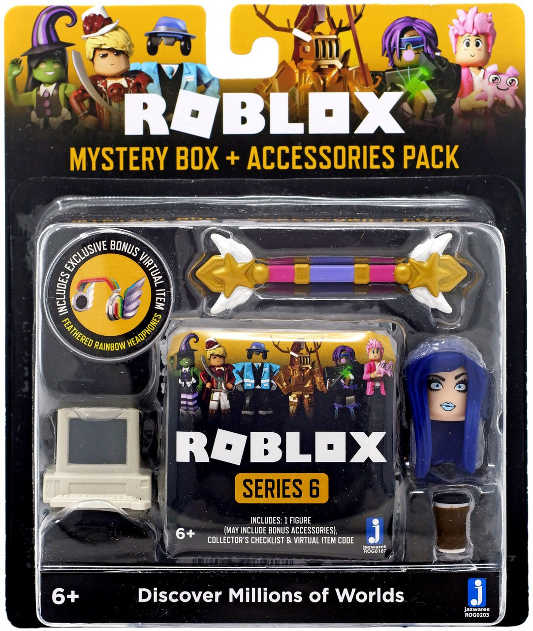 Roblox Series 6 3 Mystery Box Accessories Pack Version 1 Jazwares Toywiz - comandos em portuges do jogo blox hunt roblox