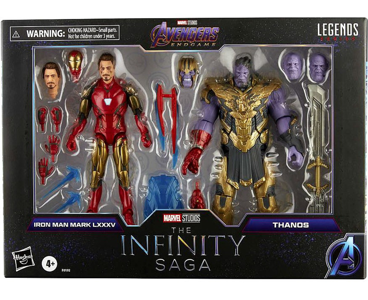 Marvel Avengers Marvel Legends Iron Man Mark 85 Thanos Action Figure 2 Pack The Infinity Saga Hasbro Toys Toywiz