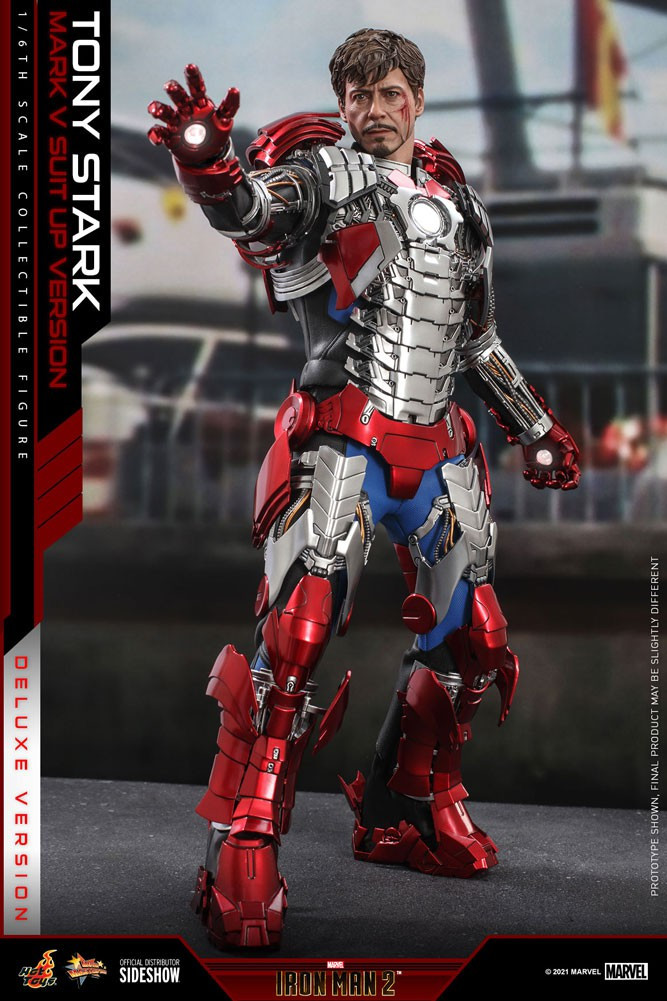 Marvel Iron Man 2 Movie Masterpiece Diecast Iron Man Mark V 16