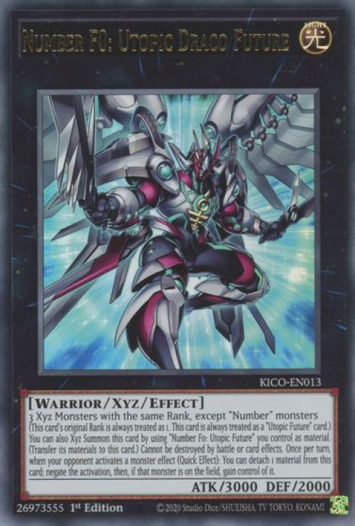 Yu-Gi-Oh! Sammelkarte Number F0: Utopic Draco Future - KICO-EN013 Collector's Rare, 1st Edition | Aus King's Court Set