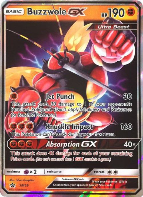 Pokemon Sun Moon Promo Single Card Ultra Rare Holo Buzzwole ...
